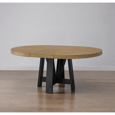 Natural Round Table With Leaf