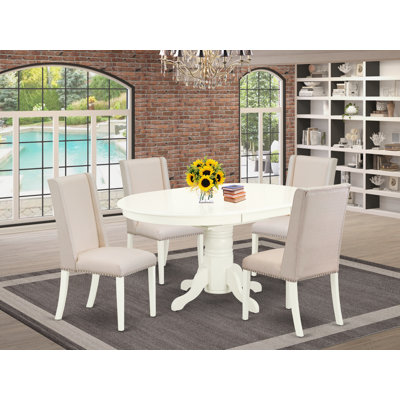 Butterfly Leaf Rubberwood Solid Wood Dining Set