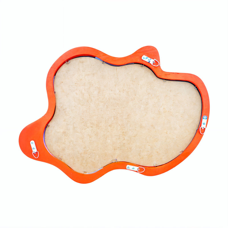 Irregular Wave Mirror, Orange