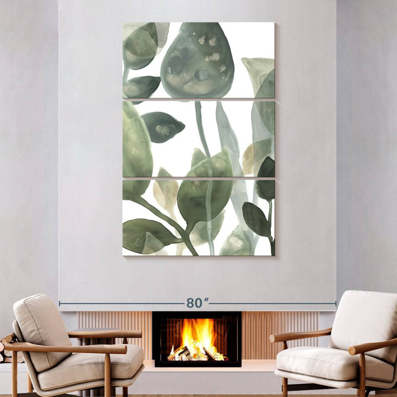 Harnek Water Leaves I, 74" H x 48" W