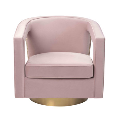 Fitz Velvet Swivel Accent Chair