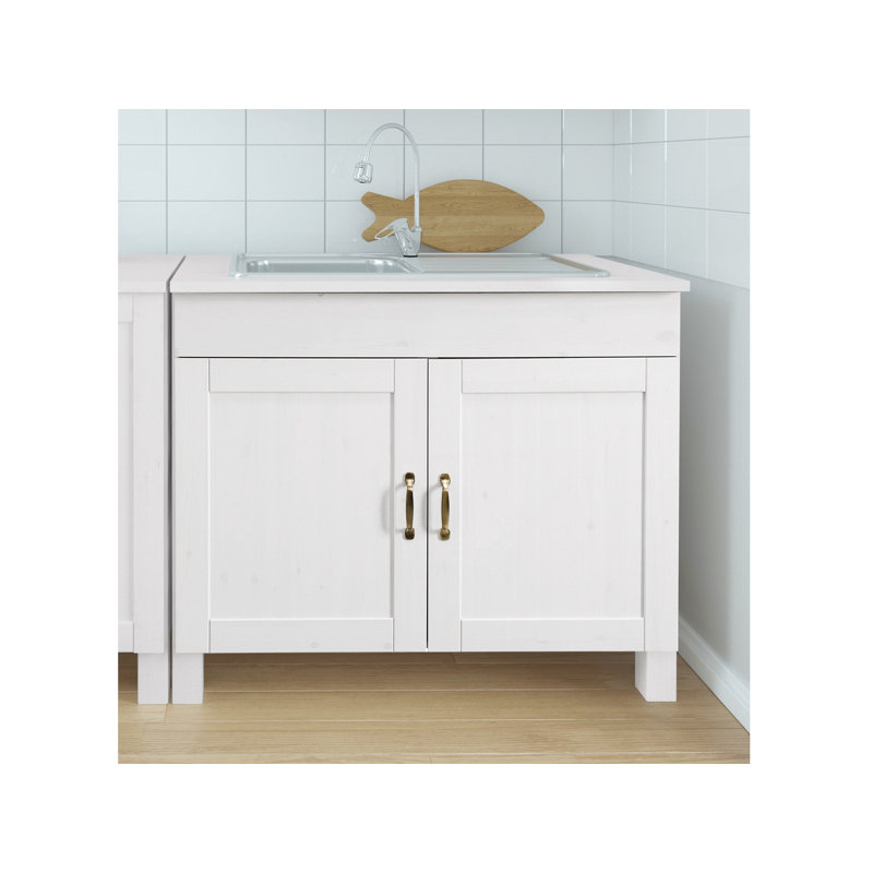 Martindale 100cm Single Bathroom Vanity Base Only, White