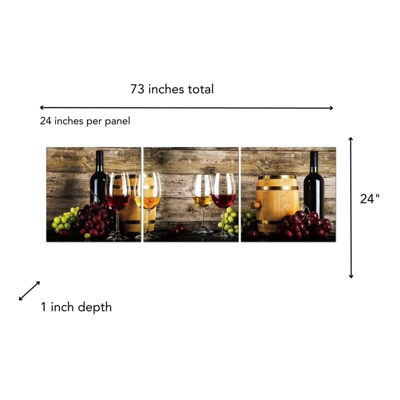 Old Wine Cellar 3 Piece Wall Decor Set