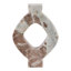 Sculpture ronde en marbre, style artistique, idéale pour la décoration intérieure - Statue décorative moderne pour le salon - Beige et ivoire-1397781303