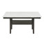 Ensemble de table de salle à manger en bois 7 pièces avec 6 chaises Wyncote, gris pierre-128635947