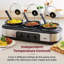 Tower T16015 Three Pot Slow Cooker with Independent Temperature Controls, Keep Warm Function, 4.5L, Stainless Steel