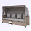 Ensemble de conversation modulaire en rotin avec coussins 4 pièces Shelbyville-673372604