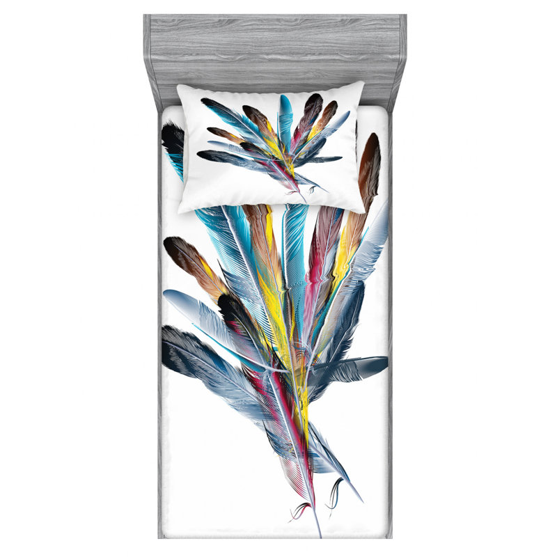 Microfiber Sheet Set, Twin Sheet Set with Fitted Sheet and 1 Pillowcase