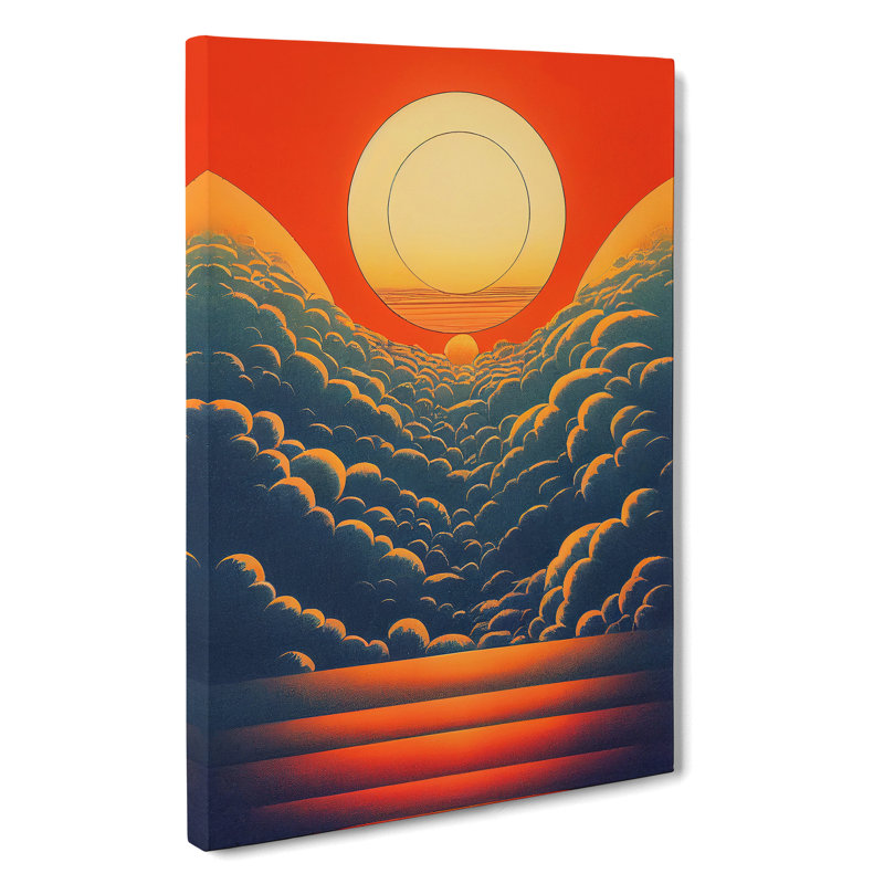 XV1022-4279X Sublime Sunset Abstract - Print, Wrapped Canvas, 50cm H x 35cm W, No Matte