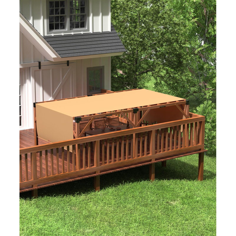 Pavillon de jardin en bois 12 x 20 pi, pergola d'extérieur, structure solide, auvent rétractable, pergolas en bois d'extérieur pour patio, cour, terrasse, jardin
