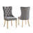 Modern Velvet Upholstered Dining Chair with Tufted Back, Nailhead Trim-225389099