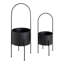 Ensemble de pots à fleurs en métal 2 pièces Asella-1409449262