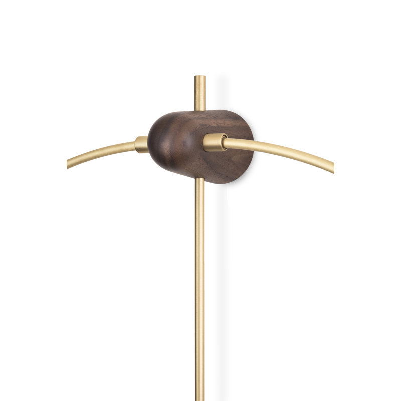 Micro Nomon Analog Wall Clock, Brass Walnut