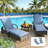 Blue Chair Cushion Set,Foldable Chair Cushion Set Of 2(Only Cushion), Chair Cushion-1514883284