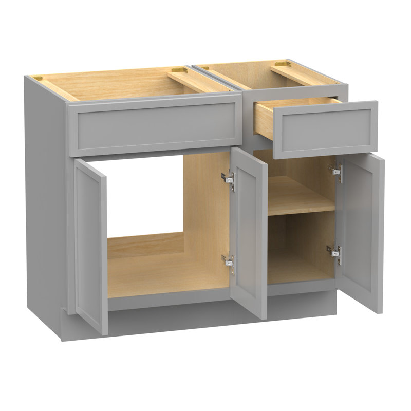Base de meuble-lavabo simple 39 po seulement, Gris