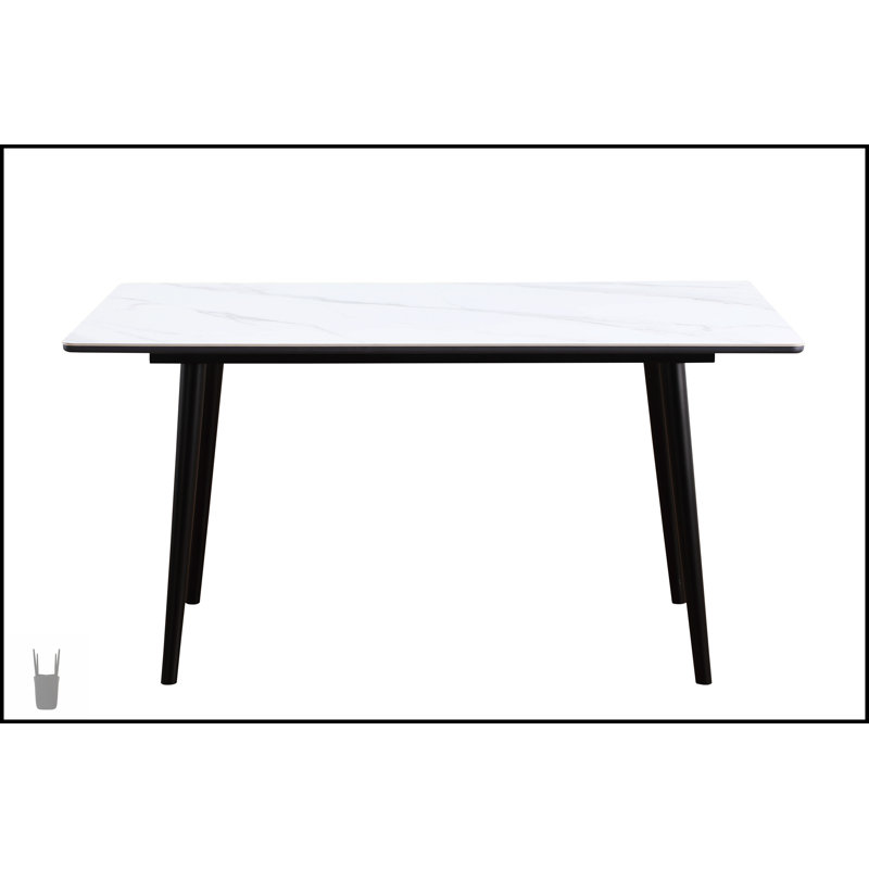 Ensemble de salle à manger 5 pièces Modern Modern, White, Vert noirâtre / noir