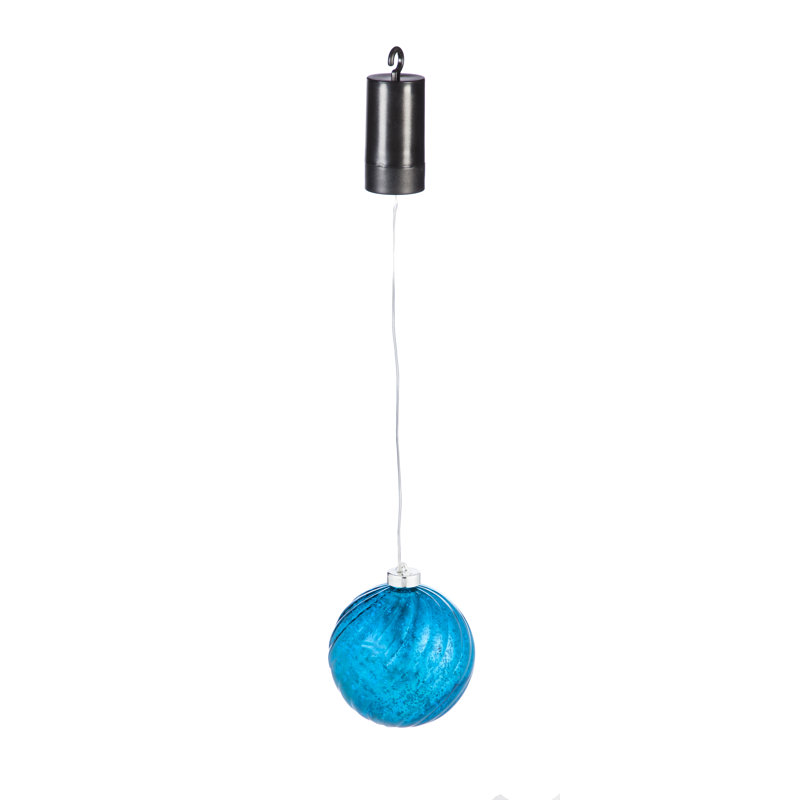 Luminaire suspendu d'extérieur à DEL intégré à pile 4,72 po, Bleu