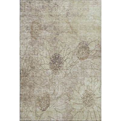 Premium Machine Washable Mayfield AMF2235 Floral Rug