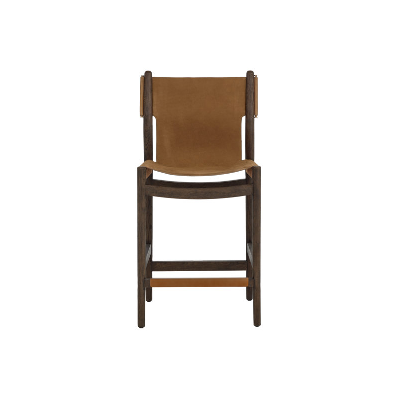 Tabouret de comptoir Argus - Cuir caramel Nubuck, Tabouret de comptoir (assise de 26,25 po de hauteu