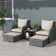 Mapleview 2-Person Patio Conversation Set with Cushions and Ottoman