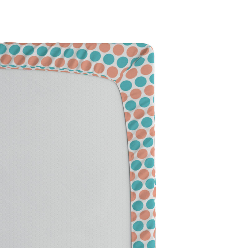 Microfiber Polka Dots Fitted Sheet, Full Fitted Sheet
