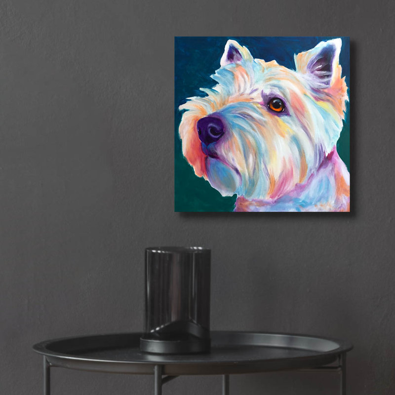 "Westie - Chispy 3" par Dawg Painter, H 12 po x l 12 po