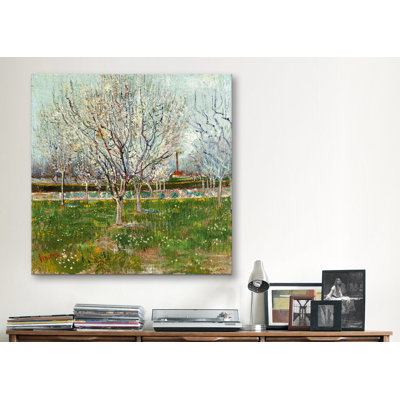 "Orchard in Blossom (Plum Trees)" by Vincent van Gogh Painting Print on Canvas