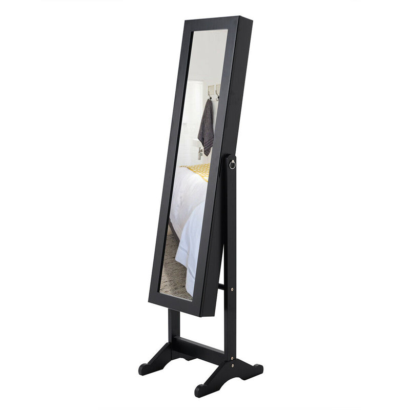 Armoire à bijoux avec miroir Berglund, Noir