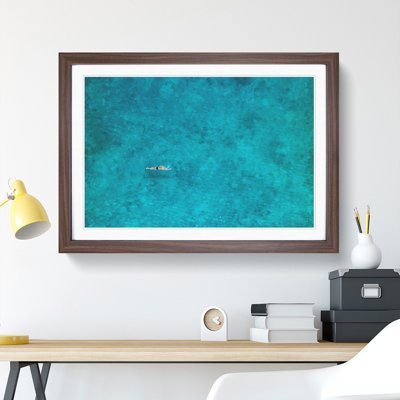 Swimmer in the Sea - Framed Print