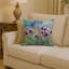 South Dakota Pasque Flowers in Watercolor Throw Pillow-114457366