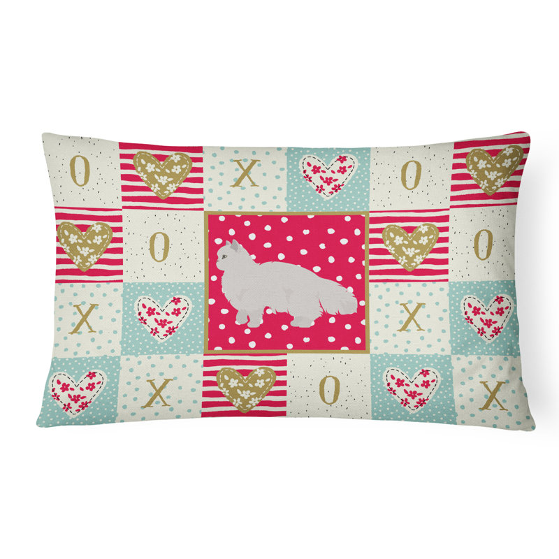  Persian Traditional Cat Love Outdoor Rectangular Cushion with filling
