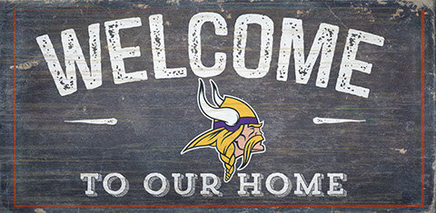Décoration murale welcome NFL, Vikings du Minnesota