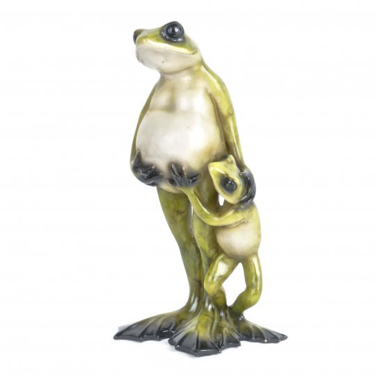 Figurine grenouille enceinte en polyrésine Ainsley