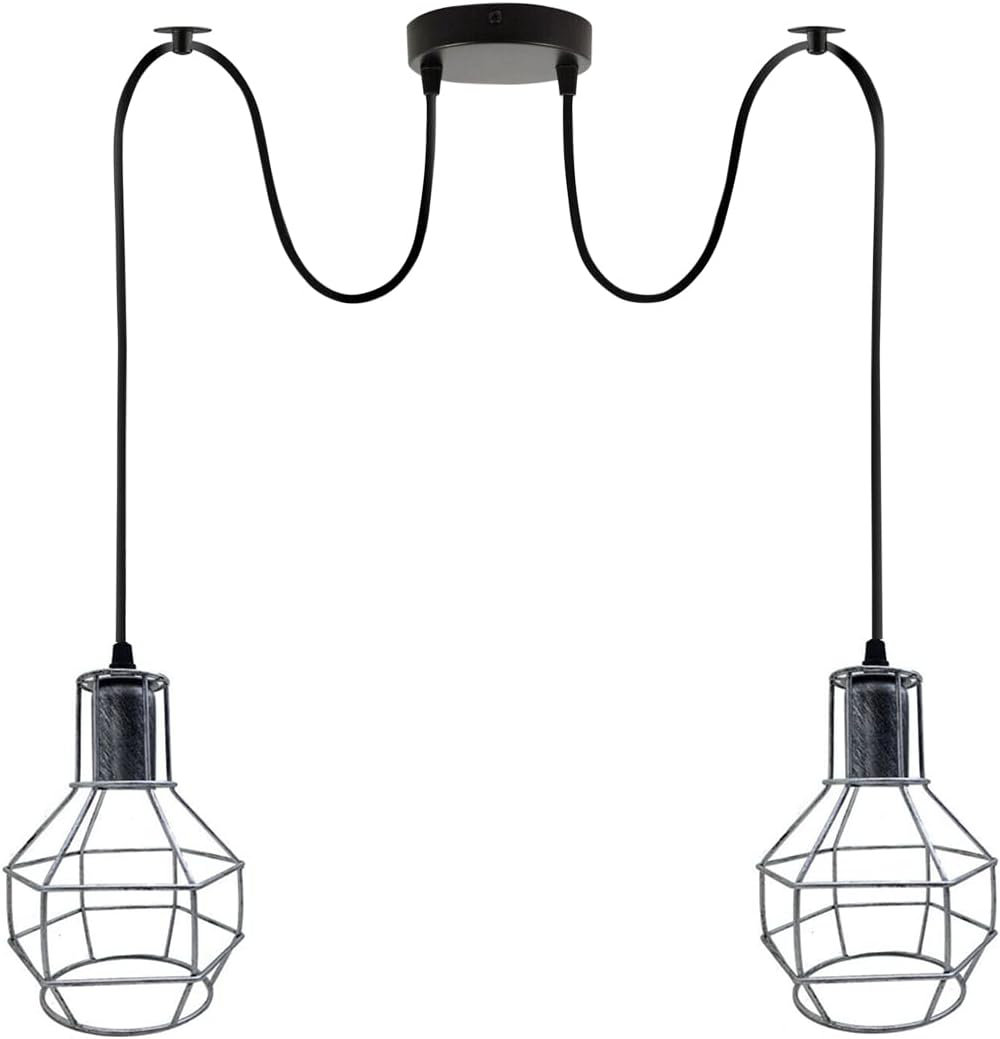 2 - Light Brushed Silver Cluster Pendant