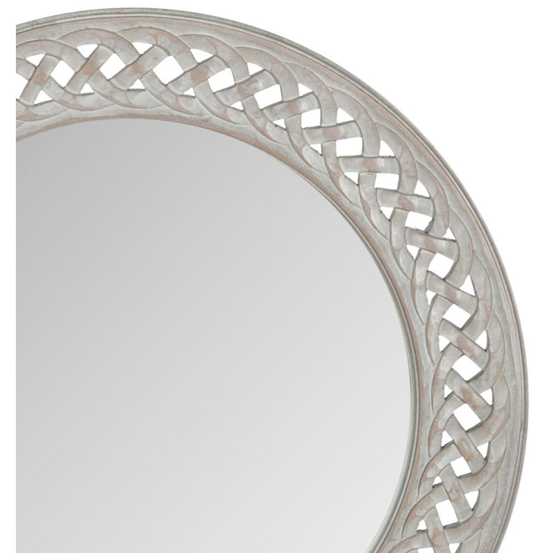 Engineered Wood Flat Wall Mirror, Gray