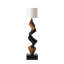 Lampe sur pied en paulownia et lin de style italien