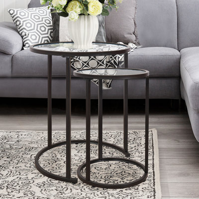 Byson Glass Top Nesting Tables