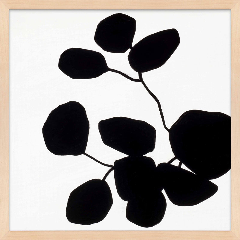 Modern Botanical 5 Print by Lee Lessem, 16" H x 16" W x 1.25" D, Maple Framed Paper