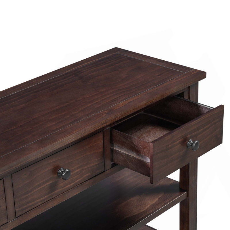 50'' Console Table, Brown, Brown