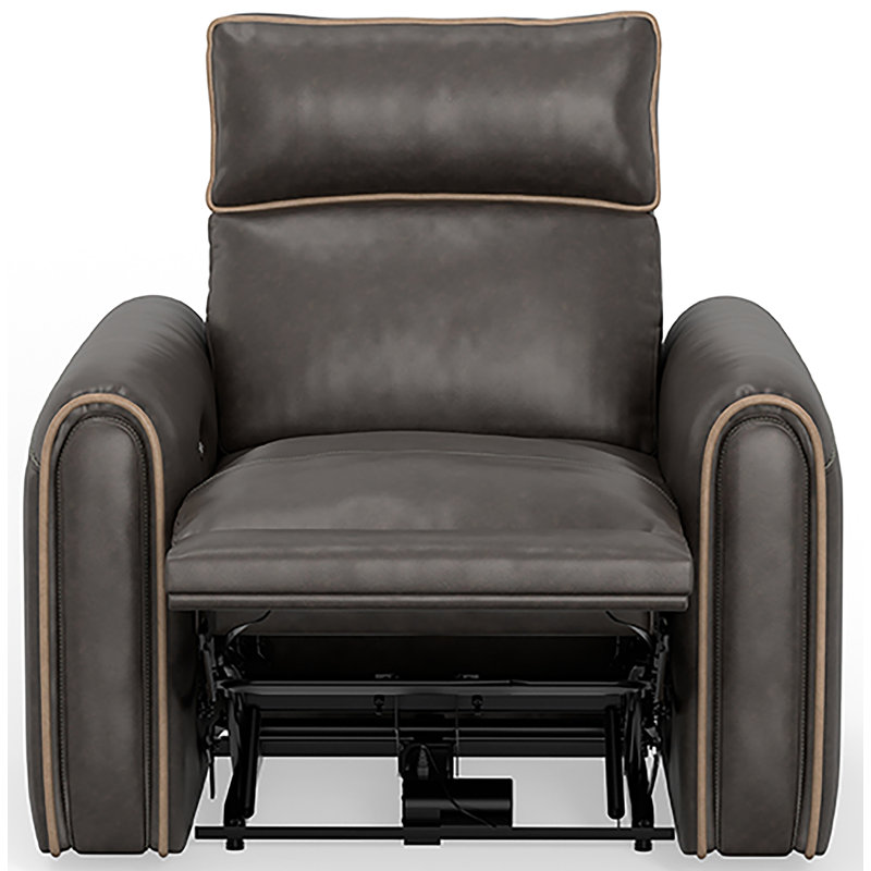 Fauteuil inclinable électrique Nahele, Similicuir brun