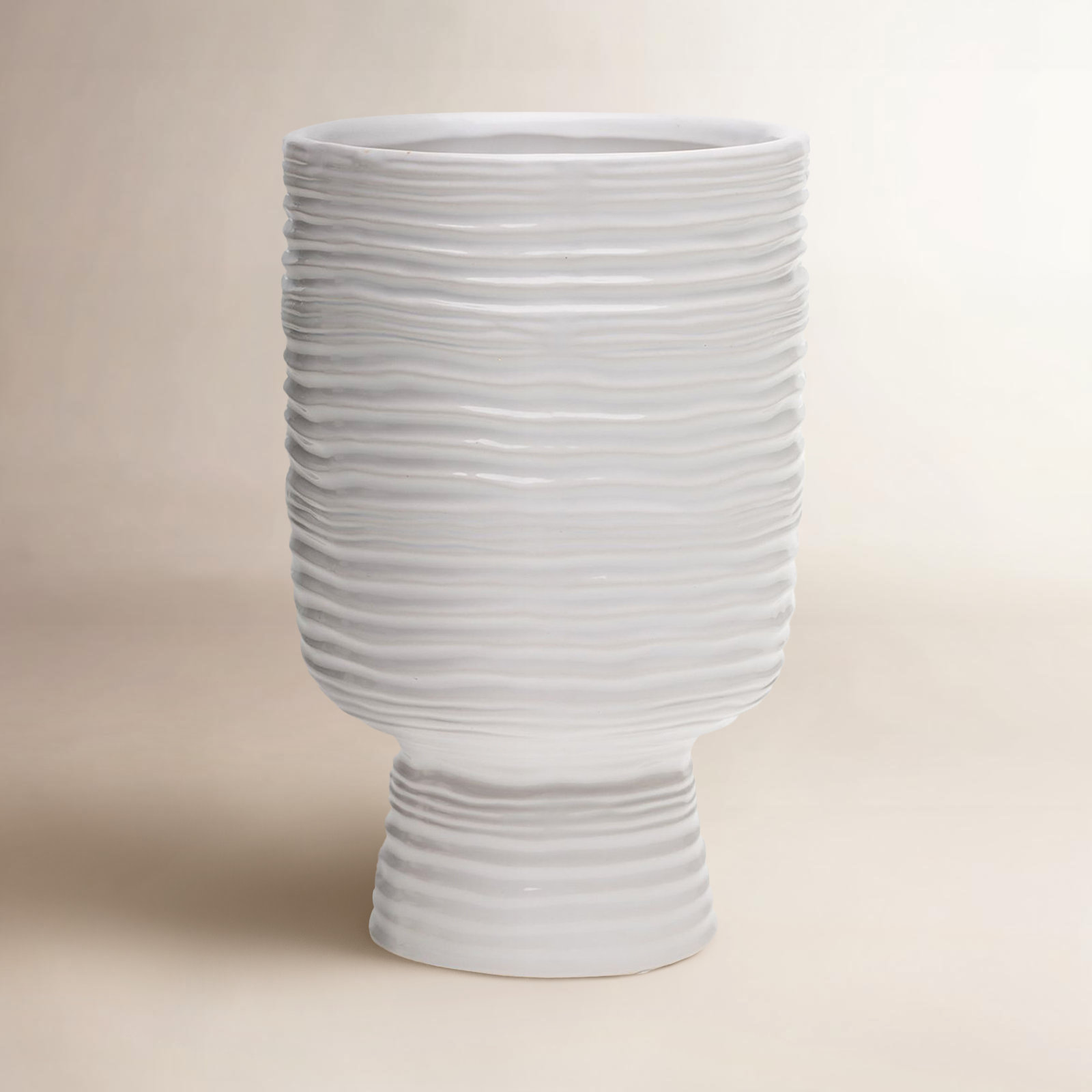 Canella Handmade Ceramic Table Vase, 9" H x 5.5" W x 5.5" D