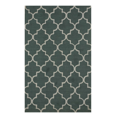 Durrant Green Hand Tufted Wool Area Rug