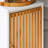 Living Room Side Cabinet With Bamboo Slats Door - Natural/White