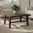 Fostoria Reclaimed Elm Wood Square Coffee Table, Black-114728485