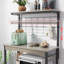 Piercarla 32'' Kitchen Baker's Rack with Storage Door Cabinets Microwave, Compatibility for Microwave, Coffee maker-255549094