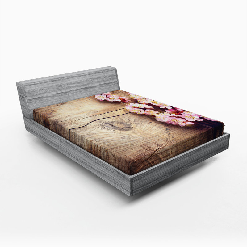 Microfiber Floral Fitted Sheet, Full Fitted Sheet