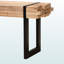 Banc Sinya avec bois au fini brun naturel et métal au fini noir, H 17,5 po x l 47 po x P 11,63 po