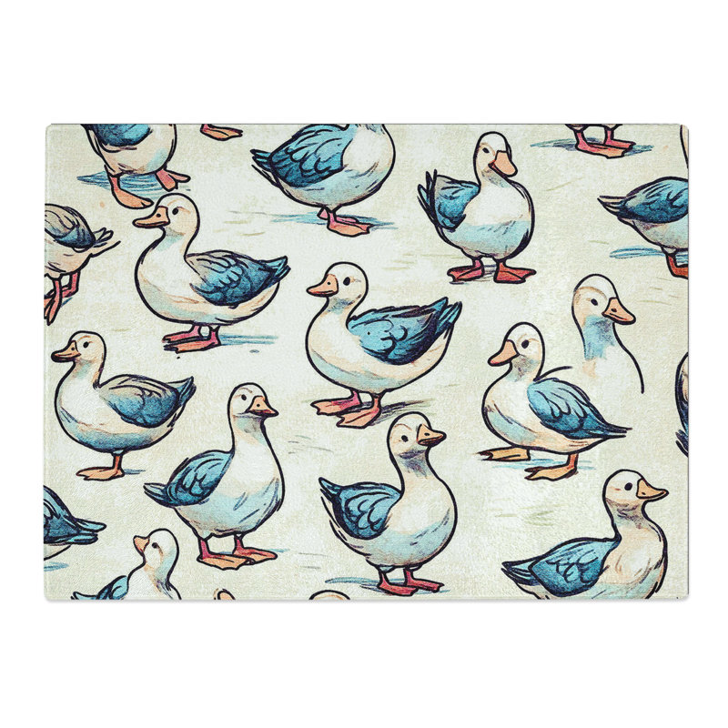 Duck Pattern Vol.1  Glass Chopping Board