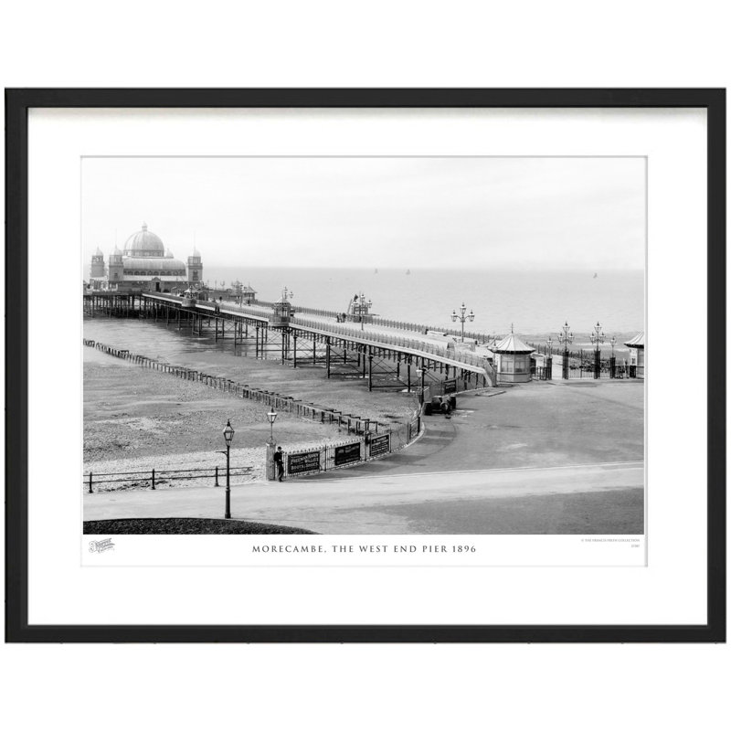 Morecambe, The West End Pier 1896 - Single Picture Frame Print, 45cm H x 60cm W x 2.3cm D