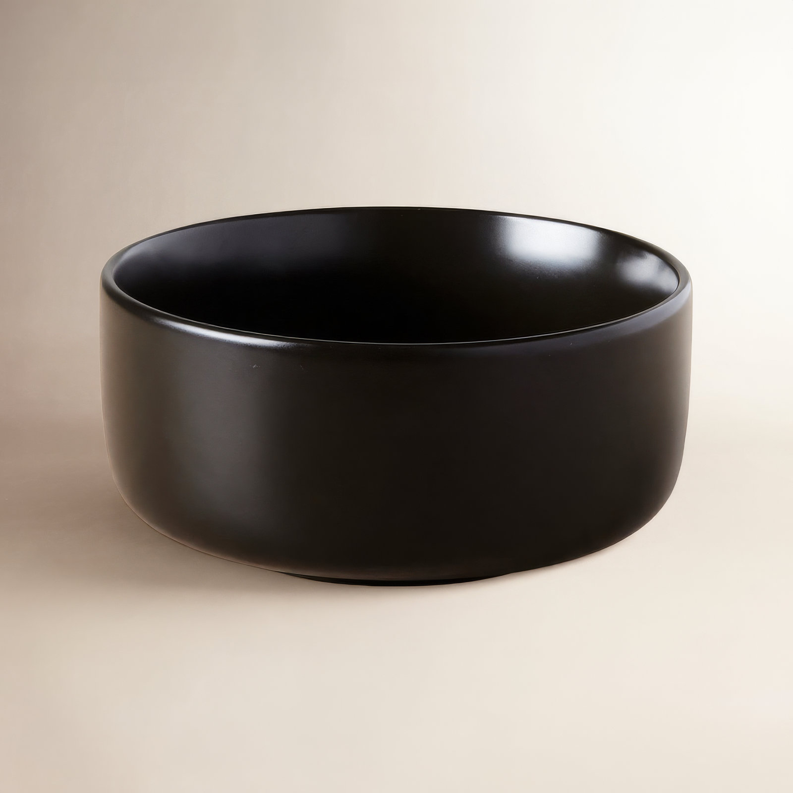 Malmesbury Straight Lip Stoneware Cereal Bowl, Black